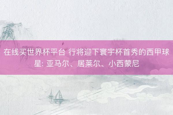 在线买世界杯平台 行将迎下寰宇杯首秀的西甲球星: 亚马尔、居莱尔、小西蒙尼