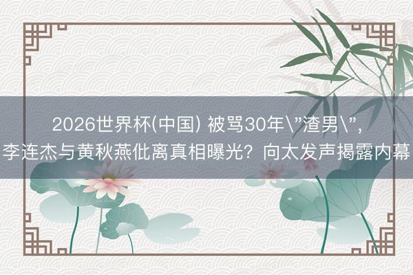 2026世界杯(中国) 被骂30年