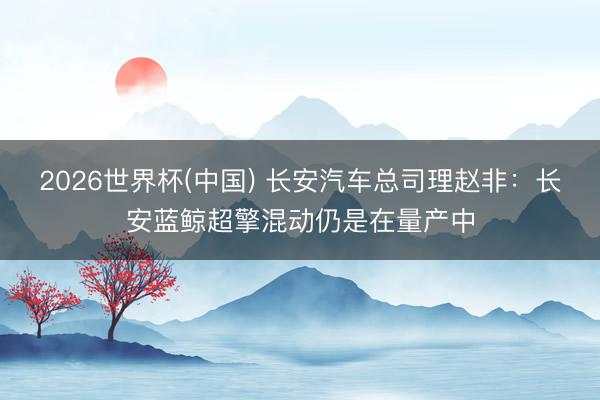 2026世界杯(中国) 长安汽车总司理赵非：长安蓝鲸超擎混动仍是在量产中
