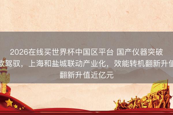 2026在线买世界杯中国区平台 国产仪器突破好意思欧驾驭，上海和盐城联动产业化，效能转机翻新升值近亿元